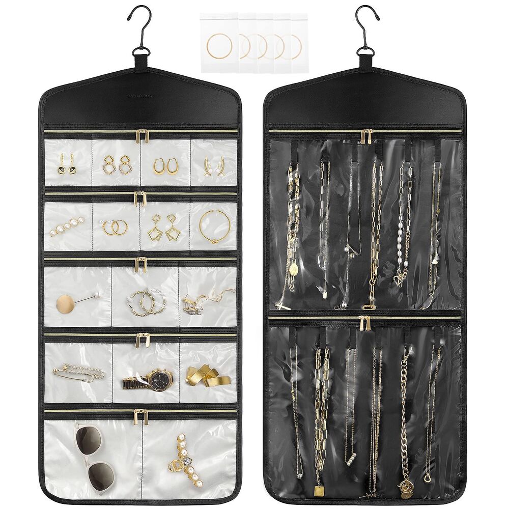 Black Double-Sided Jewelry Organizer